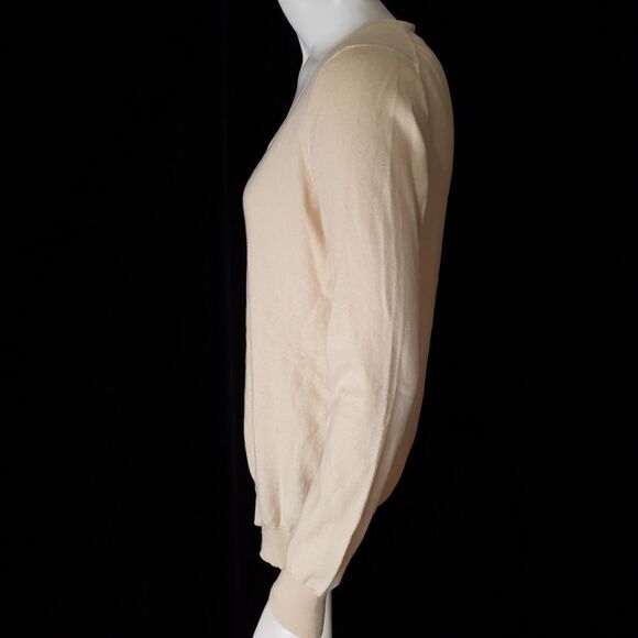 J. Crew Cream V-Neck Sweater (S) - Picture 3 of 5